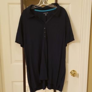 Lane Bryant navy polo tee 26/28